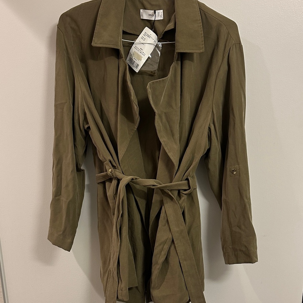 MNG Women's Olive Green Wrap Jacket